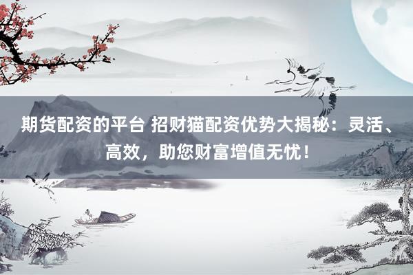期货配资的平台 招财猫配资优势大揭秘：灵活、高效，助您财富增值无忧！