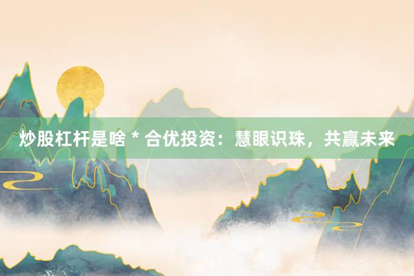 炒股杠杆是啥 * 合优投资：慧眼识珠，共赢未来