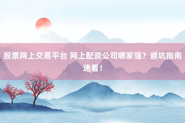股票网上交易平台 网上配资公司哪家强？避坑指南速看！