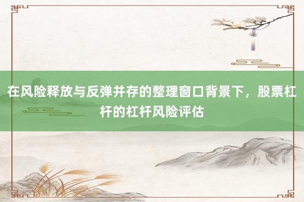 在风险释放与反弹并存的整理窗口背景下，股票杠杆的杠杆风险评估
